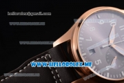 IWC Big Pilot Clone IWC 521111 Automatic Rose Gold Case with Brown Dial and Brown Leather Strap Arabic Numeral Markers