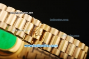 Rolex Datejust Oyster Perpetual Automatic Movement Gold Case with Gold Roman Numeral Markers and Diamond Bezel