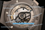 Hublot Big Bang Chrono Clone HUB4100 Automatic Titanium Case with Black Dial Stick/Numeral Markers and Black Rubber Strap (J12)