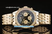 Breitling Navitimer Swiss Valjoux 7750 Automatic Steel Case with Black Dial and Steel Strap
