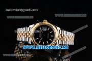 Rolex Datejust II Asia 2813 Automatic Two Tone Case/Bracelet with Black Dial and Stick Markers (B