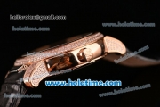 Ulysse Nardin Freak Automatic Rose Gold/Diamond Case with Black Dial and Black Leather Strap (EF)