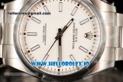 Rolex Oyster Perpetual Air King Clone Rolex 3135 Automatic Steel Case White Dial With Stick Markers Steel Bracelet - 1:1 Original(JF)