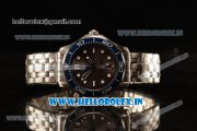 Omega Seamaster Diver 300m Clone 8800 Automatic Steel Case Brown Dial With Dots Markers Steel Bracelet