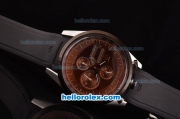 Tag Heuer Mikrogirder 2000 Chronograph Miyota Quartz Steel Case with PVD Bezel - Brown Dial