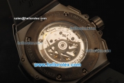 Hublot King Power F1 Monza Chronograph Swiss Valjoux 7750 Automatic Movement PVD Case with Skeleton Dial and Black Strap