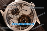 Zenith Chronomaster El Primero Tourbillon Manual Winding Steel Case with Skeleton Dial and Brown Leather Strap