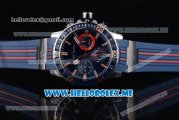 Ulysse Nardin Maxi Marine Diver Miyota OS20 Quartz Steel Case with Blue Dial and Blue Rubber Strap Stick Markers