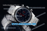 Omega Speedmaster'57 Chrono Clone Omega 9300 Automatic Steel Case with Blue Dial and Stainless Steel Bracelet (EF)