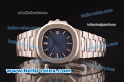 Patek Philippe Nautilus Swiss ETA 2824 Automatic Steel Case/Strap with Blue Dial