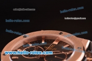 Hublot Classic Fusion Chrono Miyota Quartz Rose Gold Case with Grey Dial and Black Rubber Strap