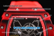 Richard Mille RM 35-01 RAFA Miyota 9015 Automatic PVD Case with Skeleton Dial and Red Rubber Strap Dot Markers