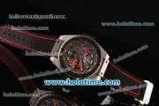 Hublot King Power F1 Limited Edition Chronograph Swiss Valjoux 7750 Automatic Movement Steel Case with Black Bezel and Black Rubber Strap (YR)