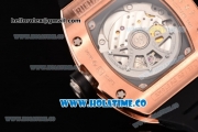 Richard Mille RM010 Miyota 9015 Automatic Rose Gold/Diamonds Case with Skeleton Dial and Numeal Markers