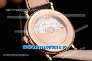 Breguet Classique Japanese Miyota 9015 Automatic Movement Rose Gold White Dial and Arabic Numeral Markers Leather Strap (FF)