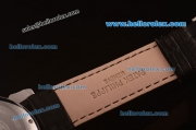 Patek Philippe Calatrava Swiss Quartz Steel Case with White/Black Dial and Black Leather Strap