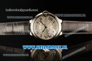 Cartier Ballon Bleu De 9015 Auto Steel Case with White Dial and Black Leather Strap Cartier Ballon Bleu De 9015 Auto Steel Case with White Dial and Black Leather Strap