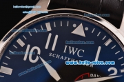 IWC Big Pilot ST25 Automatic Steel Case with Black Dial Numeral Markers and Black Leather Strap