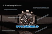 IWC Pilot's Watch Top Gun Chrono Swiss Valjoux 7750 Automatic PVD Case with Black Dial and Stick/Arabic Numeral Markers (J12)