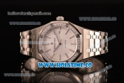 Audemars Piguet Royal Oak 41MM Clone AP Calibre 3120 Automatic Steel Case/Bracelet with White Dial Diamonds Bezel - Stick Markers (EF)