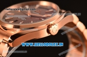 Omega Seamaster Aqua Terra Day-Date Swiss ETA 2824 Automatic Full Rose Gold with Brown Dial and Stick Markers - 1:1 Original (BP)
