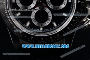Rolex Daytona Chrono Clone Rolex 4130 Automatic Steel Case with Black Dial Ceramic Bezel and Black Rubber Strap - 1:1 Original (EF)