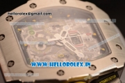 Richard Mille RM11-03 Swiss Valjoux 7750 Automatic Steel Case Skeleton Dial With Arabic Numeral Markers Grey Rubber Strap(KV)