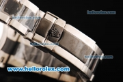 Rolex Daytona Chronograph Miyota Quartz Movement Steel Case with White Dial and Black Bezel - Two Tone Strap