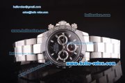 Rolex Daytona Automatic 7750 Coating Steel Case and Strap with Black Dial