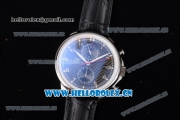 IWC Portugieser Yacht Club Asia ST25 Automatic Steel Case with Black Dial Black Leather Strap and Arabic Numeral Markers