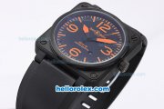 Bell & Ross BR 03-92 Automatic Movement with PVD Case and Orange Marking