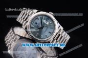 Rolex Day-Date Swiss ETA 2836 Automatic Stainless Steel Case/Bracelet with Blue Dial and Stick Markers (BP)