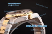 Rolex Sky-Dweller Asia 2813 Automatic Two Tone Case/Strap with Black Dial and Roman Markers