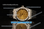 Audemars Piguet Royal Oak Swiss Ronda 763 Quartz Champagne Dial Rubber Strap