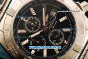 Breitling Chronomat B01 Chronograph Miyota Quartz Movement with Black Dial - SS Strap