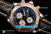 Breitling Chronomat Evolution Swiss Valjoux 7750 Automatic Steel Case with Silver Arabic Numeral Markers and Black Dial (BP)