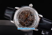 MontBlanc Skeleton Automatic Movement with White Case and Bezel