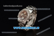 Breitling Super Avenger II 7705 Automatic Steel Case with Brown Dial Arabic Numeral Markers and Steel Bracelet (GF)