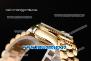 Rolex Datejust Swiss ETA 2671 Automatic Yellow Gold Case with Sliver Dial Stick Markers and Yellow Gold Bracelet (BP)