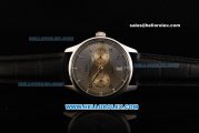 IWC Portuguese Automatic Movement Steel Case with Coffee Dial and Black Leather Strap