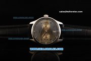 IWC Portuguese Automatic Movement Steel Case with Coffee Dial and Black Leather Strap