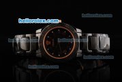 Versace DV One Quartz Movement PVD Case with PVD Bezel and Diamond Hour Markers/ Rose Gold Roman Numerals