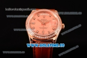 Rolex Day-Date Asia Automatic Rose Gold Case with Diamonds Markers Rose Gold Dial and Diamonds Bezel (BP)