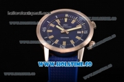 IWC Aquatimer Vintage 1967 Swiss ETA 2824 Automatic Steel Case with Stick Markers Blue Dial and Blue Rubber Strap