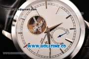 Vacheron Constantin Patrimony Tourbillon Swiss ETA 2824 Automatic Steel Case with White Dial and Silver Stick Markers