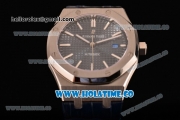 Audemars Piguet Royal Oak 41MM Clone AP Calibre 3120 Automatic Steel Case with Blue Dial Blue Leather Strap - Stick Markers (EF)