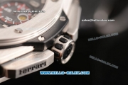 Hublot Big Bang Ferrari Swiss Valjoux 7750-SHG Automatic Steel Case with Silver Stick/Numeral Marekrs Black Dial and Black Rubber Strap