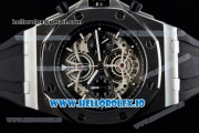 Audemars Piguet Royal Oak Offshore Tourbillon Chronograph Miyota Quartz Movement Steel Case White Dial With Stick Markers Black Rubber Strap