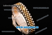 Rolex Datejust Asia Automatic Yellow Gold/Steel Case with Diamonds Bezel Rose Red Dial and Diamonds Markers (BP)