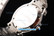 Chopard Happy Sport Miyota Quartz Movement Silver Markers with Diamond Bezel and White Dial-Lady Size